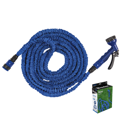 Zestaw z wężem rozciągliwym TRICK HOSE niebieski, box 15m - 45m