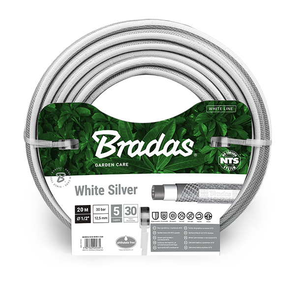 Wąż ogrodowy NTS WHITE SILVER  1/2" - 20m