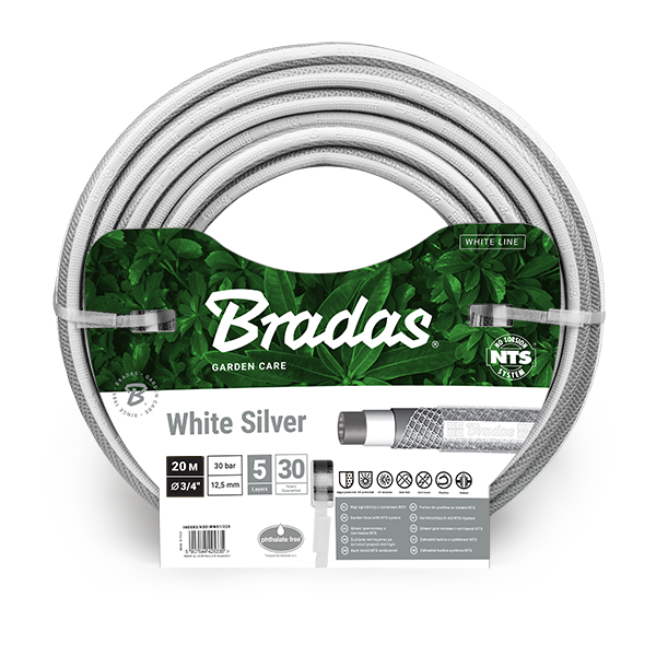 Wąż ogrodowy NTS WHITE SILVER  3/4" - 20m