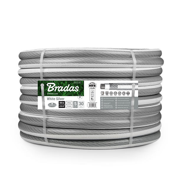 Wąż ogrodowy NTS WHITE SILVER  3/4" - 50m