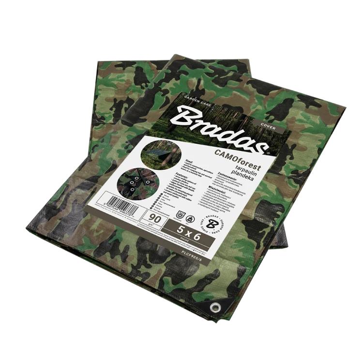 Plandeka kamuflażowa CAMOFOREST 90 g wzór moro 4 x 6m