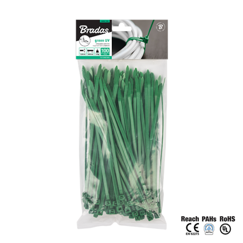 Taśma kablowa rozpinana GREEN 100szt. 7,6 x 150mm