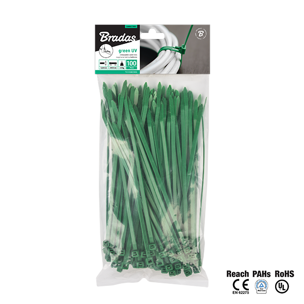 Taśma kablowa rozpinana GREEN 100szt. 7,6 x 150mm