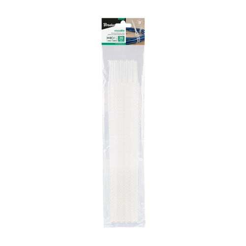 Elastyczna opaska wielokrotnego użytku MULTIUSE 10 x 300mm, neutral - 20szt. użytku MULTIUSE 10x300mm neutral - 20szt