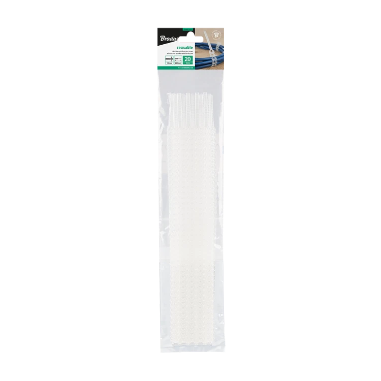 Elastyczna opaska wielokrotnego użytku MULTIUSE 10 x 300mm, neutral - 20szt. użytku MULTIUSE 10x300mm neutral - 20szt