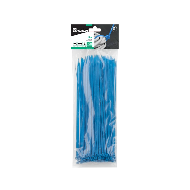Taśma kablowa BLUE 100szt. 3,6 x 200mm