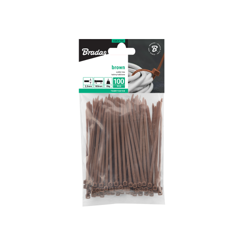 Taśma kablowa BROWN 100szt. 2,5 x 150mm