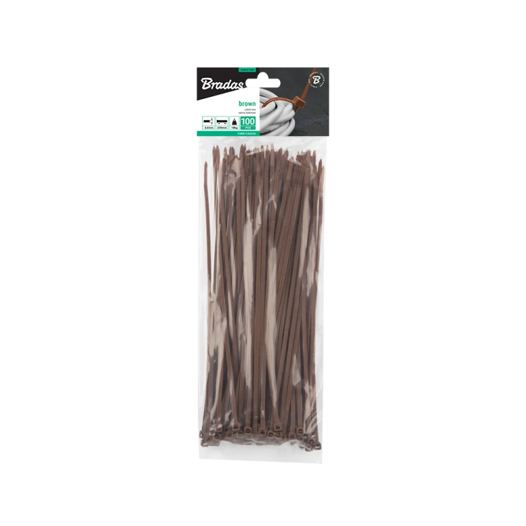 Taśma kablowa BROWN 100szt. 3,6 x 200mm