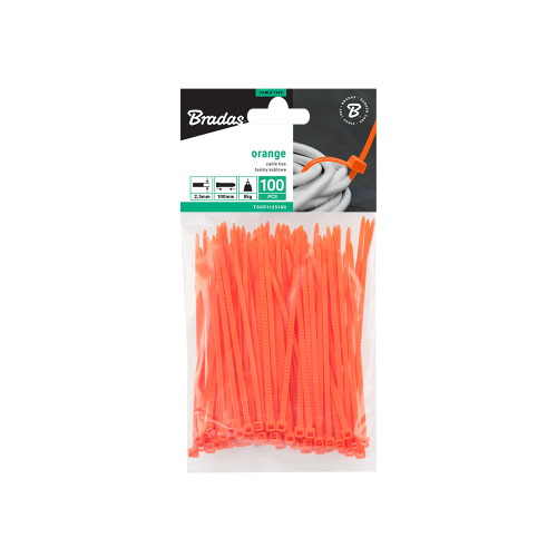 Taśma kablowa ORANGE 100szt. 2,5 x 100mm