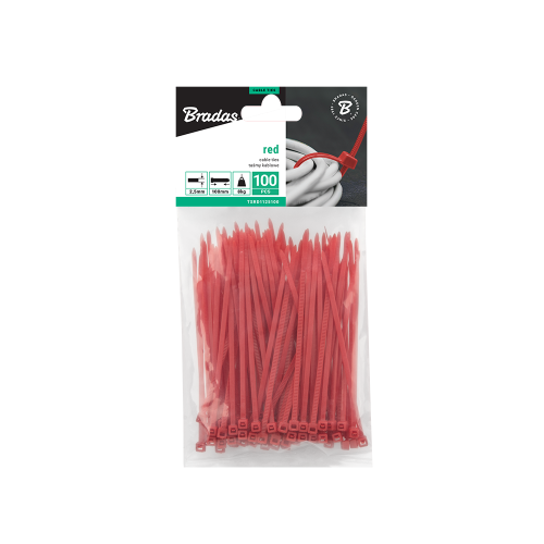 Taśma kablowa RED 100szt. 2,5 x 100mm