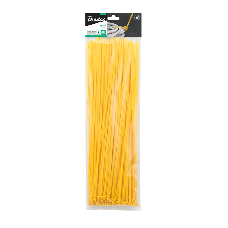 Taśma kablowa YELLOW 100szt. 4,8 x 400mm