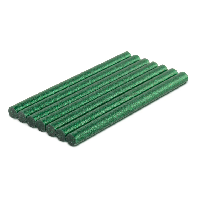 Klej na gorąco - wkłady do pistoletu brokatowy zielony 11 x 150 mm / 7 szt.