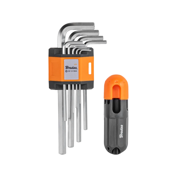 Zestaw kluczy imbusowych HEX 1,5-10 mm z uchwytem T 9 szt. / Długie