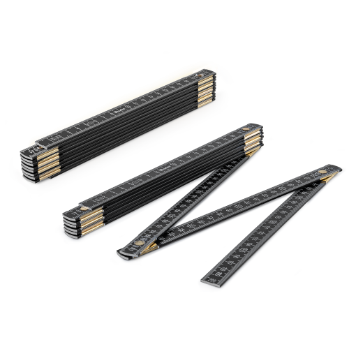 Miara składana ALUMINIUM 2 m / Sprężyna / Kolor czarny
