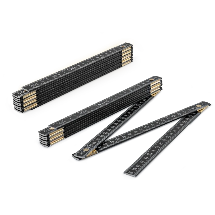 Miara składana ALUMINIUM 2 m / Sprężyna / Kolor czarny