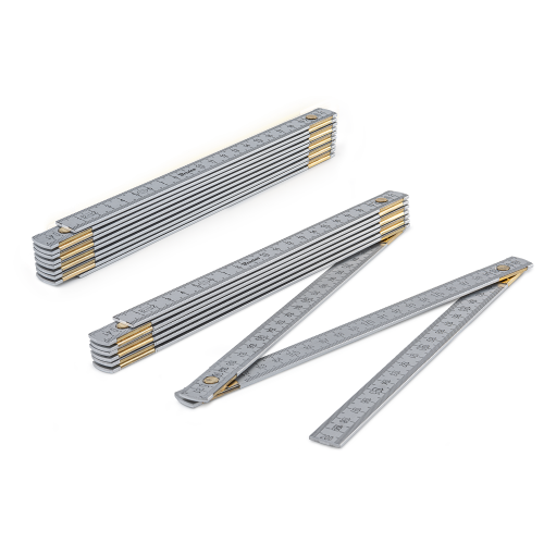 Miara składana ALUMINIOWA 2 m / Sprężyna / Kolor srebrny