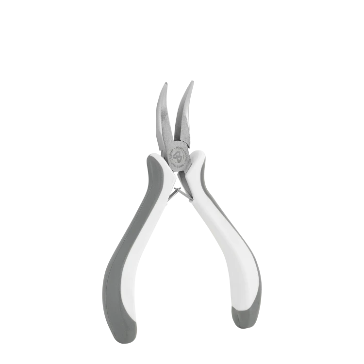 Szczypce wygięte MINI niklowane 125 mm / Stal węglowa
