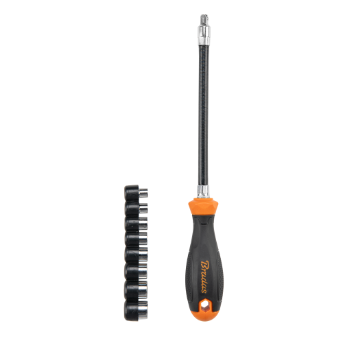 Zestaw kluczy nasadowych z wkrętakiem elastycznym 5-12 mm / 270 mm 5-12 mm / 270 mm