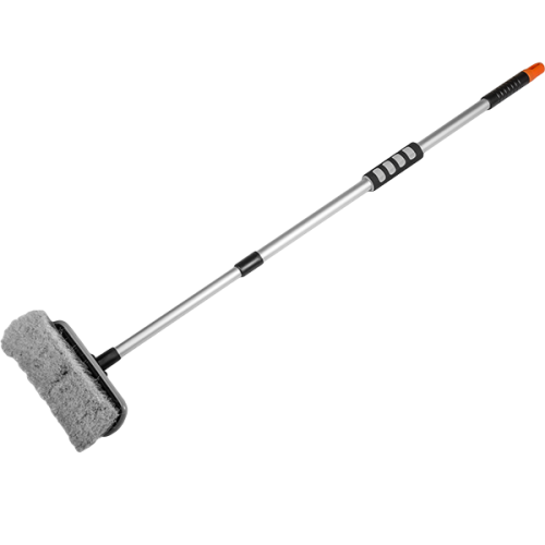 Teleskopowa szczotka do mycia Długość: 80-130cm / 20cm / 2-płaszczyznowa / karta