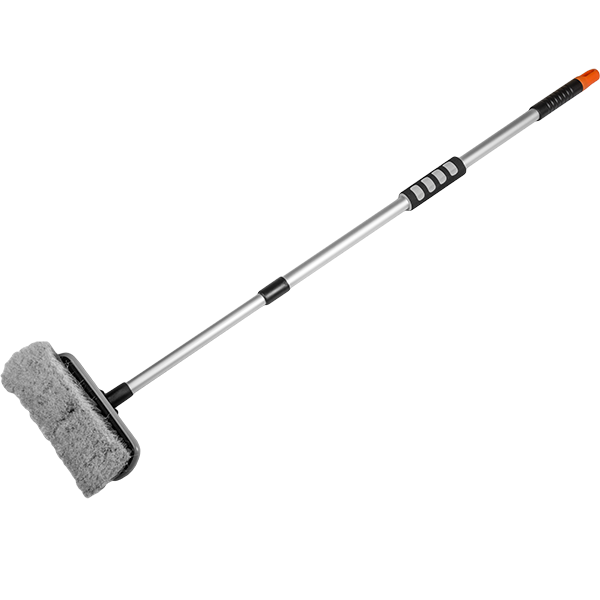 Teleskopowa szczotka do mycia Długość: 80-130cm / 20cm / 2-płaszczyznowa / karta