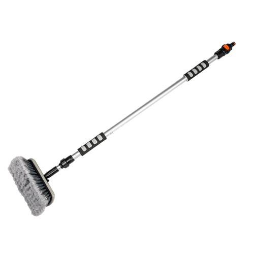 Teleskopowa szczotka do mycia z zaworem Długość: 100-160cm / 20cm / 1-płaszczyznowa / karta