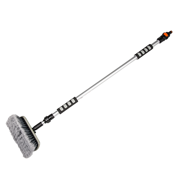 Teleskopowa szczotka do mycia z zaworem Długość: 100-160cm / 20cm / 1-płaszczyznowa / karta