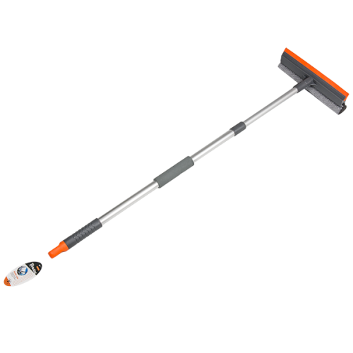 Teleskopowa ściągaczka z myjką Długość: 75-120cm / 10" / aluminiowy trzonek / etykieta