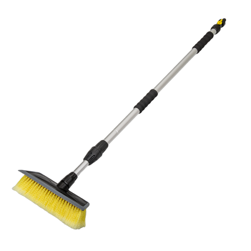 Teleskopowa szczotka do mycia ze ściągaczką i zaworem Długość: 104-169cm / 20cm / 1-płaszczyznowa / karta