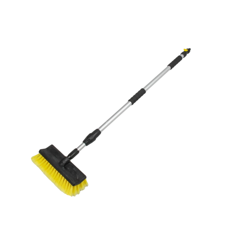 Teleskopowa szczotka do mycia z zaworem 25cm / 2-płaszczyznowa / karta Długość: 110-180cm