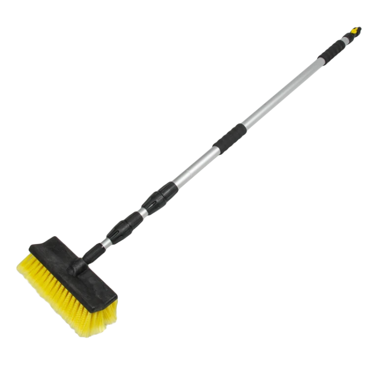 Teleskopowa szczotka do mycia z zaworem 25cm / 2-płaszczyznowa / karta Długość: 140-300cm