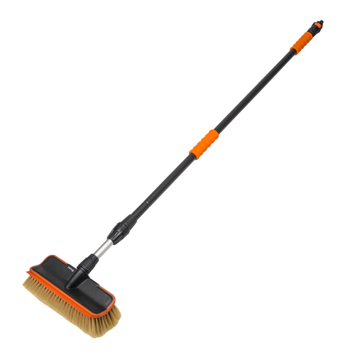 Szczotka do mycia SOFT ze ściągaczką i zaworem 10" / 2-płaszczyznowa / karta Długość: 150-250cm