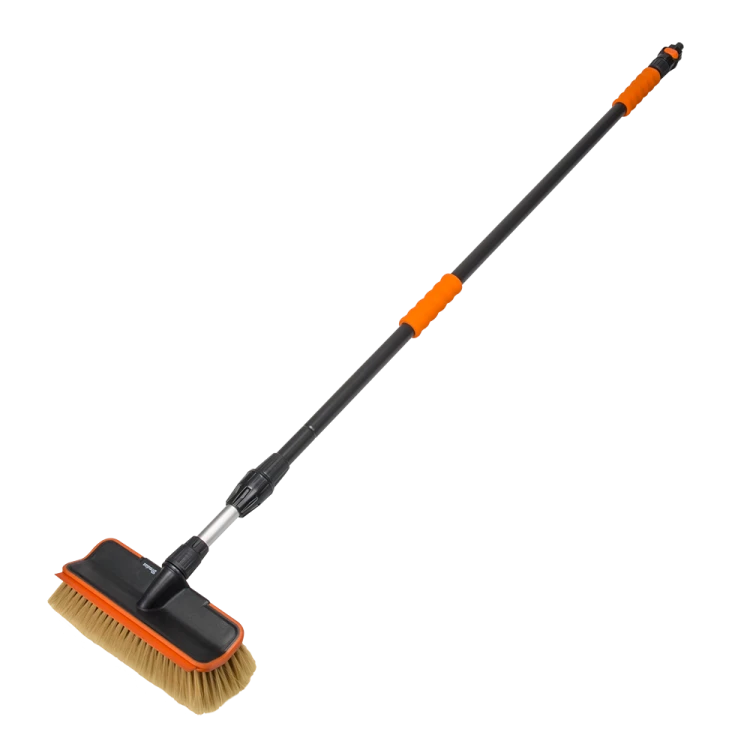 Szczotka do mycia SOFT ze ściągaczką i zaworem 10" / 2-płaszczyznowa / karta Długość: 150-250cm