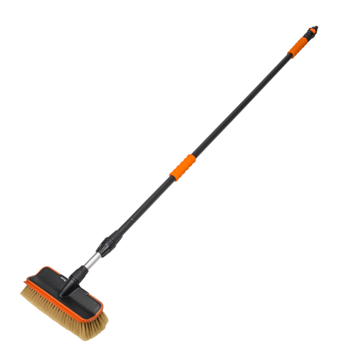 Szczotka do mycia SOFT ze ściągaczką i zaworem 10" / 2-płaszczyznowa / karta Długość: 180-300 cm