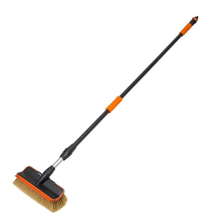 Szczotka do mycia SOFT ze ściągaczką i zaworem 10" / 2-płaszczyznowa / karta Długość: 180-300 cm