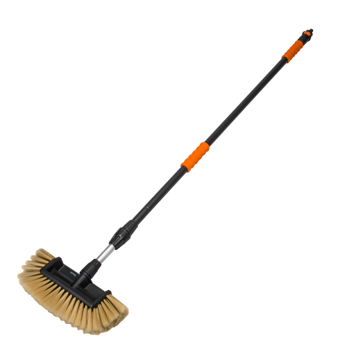 Teleskopowa szczotka do mycia SOFT z zaworem Długość: 150-250 cm  / 10" / 4-płaszczyznowa / karta