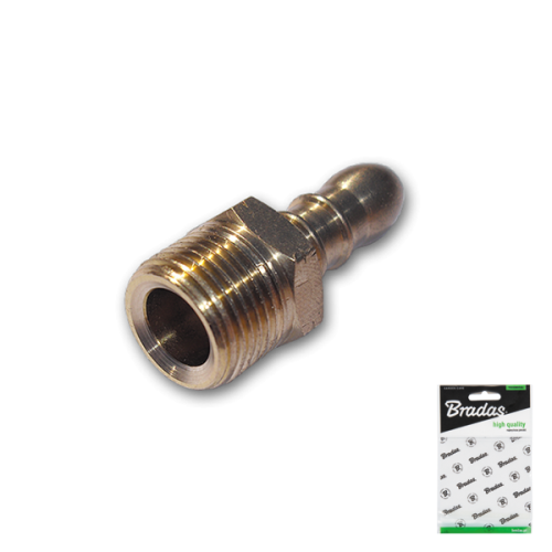 Złącze do węża GZ 3/8" L / 9-10mm MOSIĄDZ - woreczek ekspozycyjny