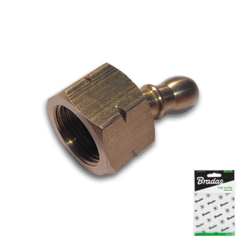 Złącze dwuczęściowe GW 3/8" L / 9-10mm MOSIĄDZ - woreczek ekspozycyjny