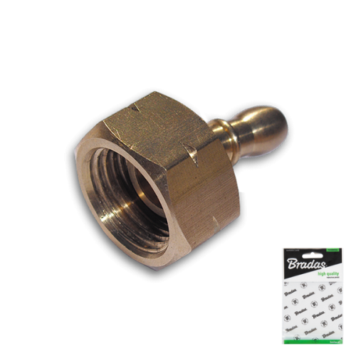 Złącze dwuczęściowe GW 21,8mm L / 9-10mm MOSIĄDZ - woreczek ekspozycyjny