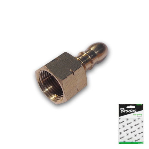 Złącze do węża GW 3/8" L / 9-10mm MOSIĄDZ - woreczek ekspozycyjny
