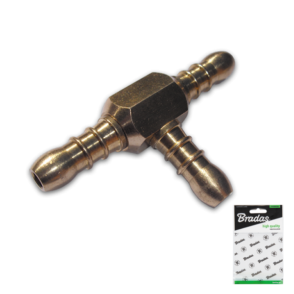 Trójnik 3x nypel 9-10mm MOSIĄDZ - woreczek ekspozycyjny