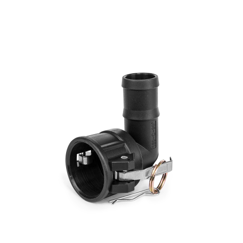 Złącze kolanko CAMLOCK typ C hose adaptor with socket / polypropylene 1 1/2" / 1 1/2"