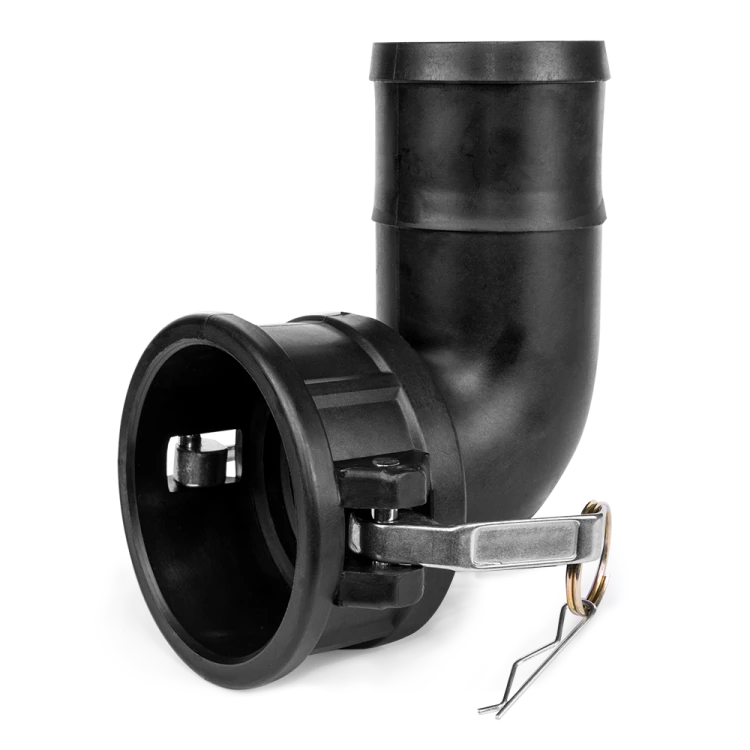 Złącze kolanko CAMLOCK typ C hose adaptor with socket / polypropylene 3" / 3"