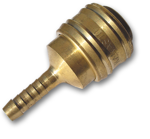 Szybkozłącze - wtyk na wąż MOSIĄDZ / PNEUMATYKA PLUS 1/4" - 6mm