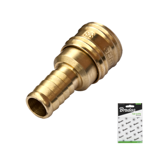 Szybkozłącze - wtyk na wąż MOSIĄDZ / GERMAN TYPE / worek ekspozycyjny 3/8" - 9mm