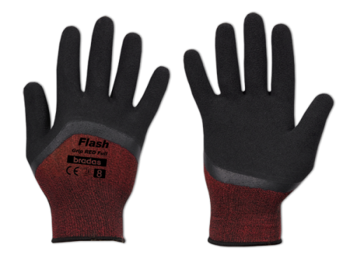 Rękawice ochronne FLASH GRIP RED FULL lateks / karta rozmiar 10