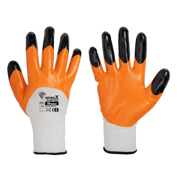 Rękawice ochronne NITROX CLAW FULL nitryl / karta rozmiar 8