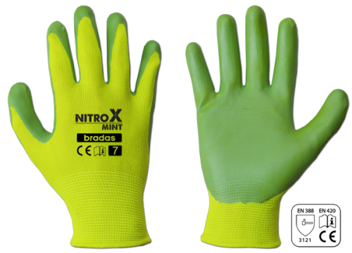 Rękawice ochronne NITROX MINT nitryl / karta rozmiar 7