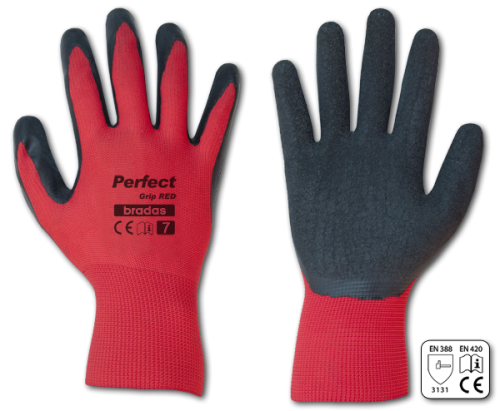 Rękawice ochronne PERFECT GRIP RED lateks / luz rozmiar 7