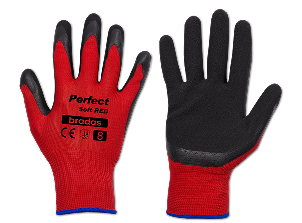Rękawice ochronne PERFECT SOFT RED lateks / karta rozmiar 10