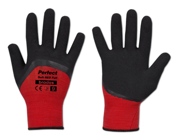 Rękawice ochronne PERFECT SOFT RED FULL lateks / karta rozmiar 8
